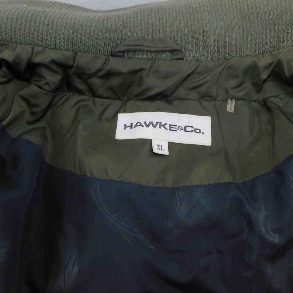 Hawke & Co. Jacket XL Down & Feathers Filled Dark Olive Green Men's - Picture 6 of 9